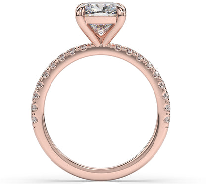 Cushion Claw Set Style Engagement Ring