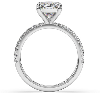 Cushion Claw Set Style Engagement Ring