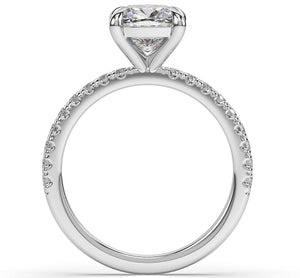 Cushion Claw Set Style Engagement Ring
