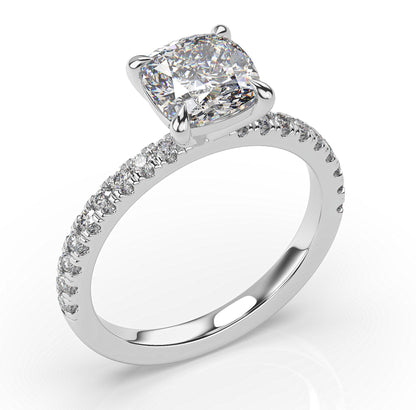 Cushion Claw Set Style Engagement Ring