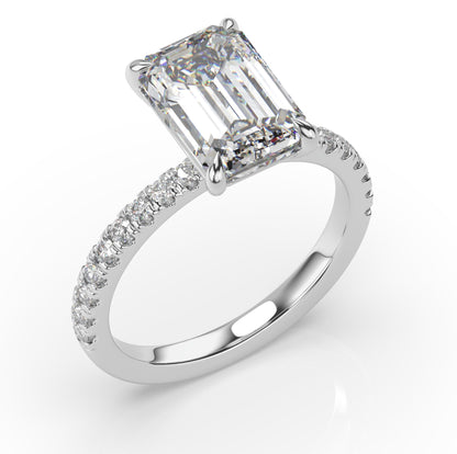 Emerald Claw Set Style Engagement Ring