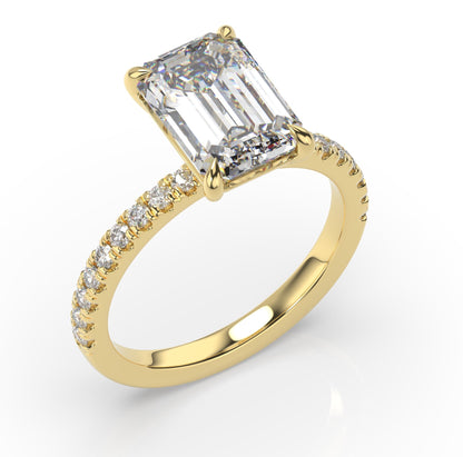 Emerald Claw Set Style Engagement Ring