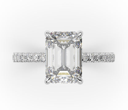 Emerald Claw Set Style Engagement Ring