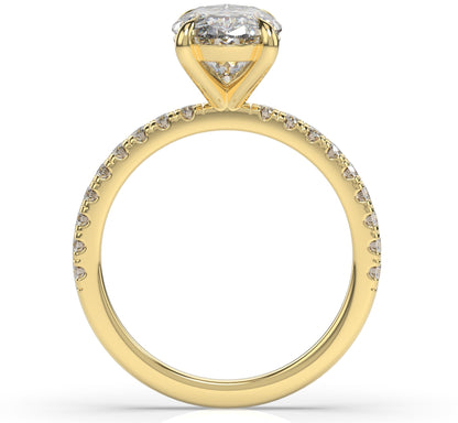 Oval Claw Set Style Engagement Ring