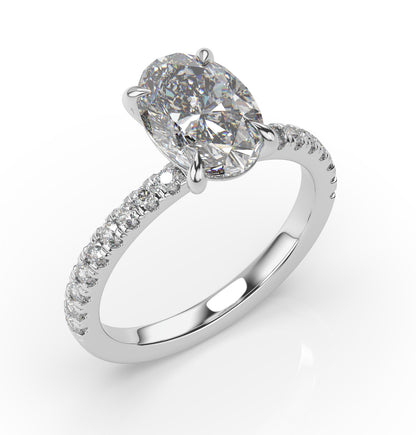 Oval Claw Set Style Engagement Ring