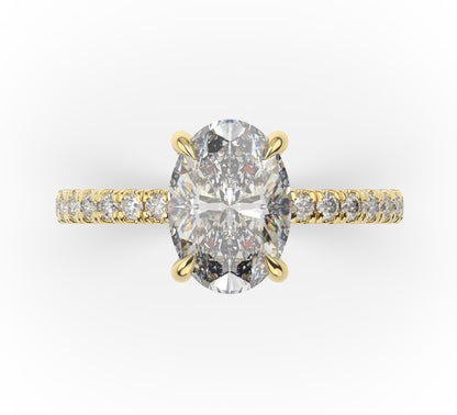 Oval Claw Set Style Engagement Ring