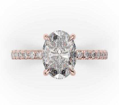 Oval Claw Set Style Engagement Ring
