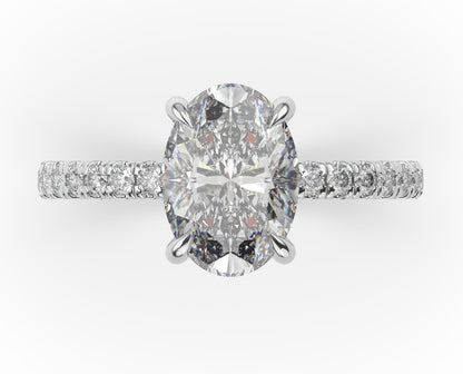 Oval Claw Set Style Engagement Ring
