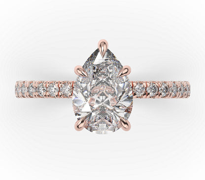 Pear Claw Set Style Engagement Ring