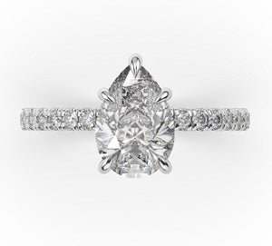 Pear Claw Set Style Engagement Ring