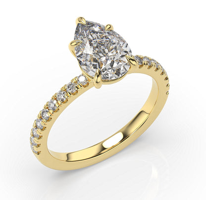 Pear Claw Set Style Engagement Ring