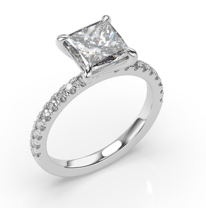 Princess Claw Set Style Engagement Ring
