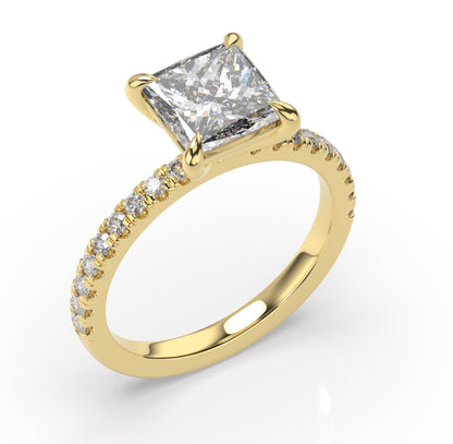 Princess Claw Set Style Engagement Ring