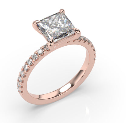 Princess Claw Set Style Engagement Ring