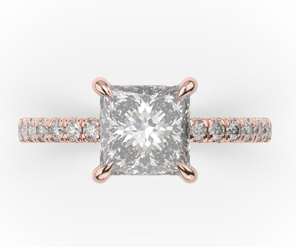 Princess Claw Set Style Engagement Ring