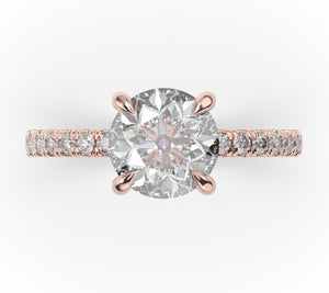 Round Brilliant Claw Set Style Engagement Ring