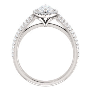 Marquise Halo Style Engagement Ring