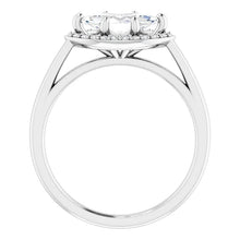 Marquise East West Halo Style Engagement Ring