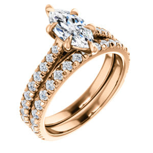 Marquise Six Claw Set Style Engagement Ring - I Heart Moissanites