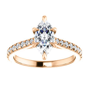 Marquise Six Claw Set Style Engagement Ring - I Heart Moissanites