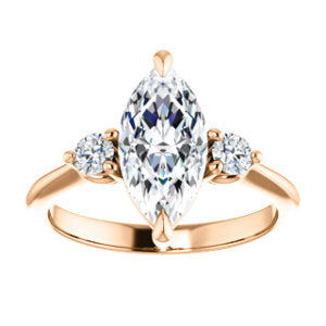 Marquise Accent Engagement Ring - I Heart Moissanites