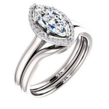Marquise Halo Style Engagement Ring - I Heart Moissanites
