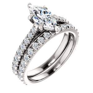 Marquise Six Claw Set Style Engagement Ring - I Heart Moissanites