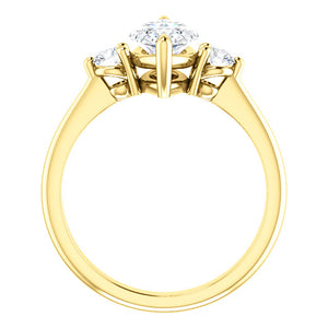 Marquise Accent Engagement Ring - I Heart Moissanites