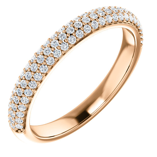 Diamond Pave Style Wedding Band - I Heart Moissanites
