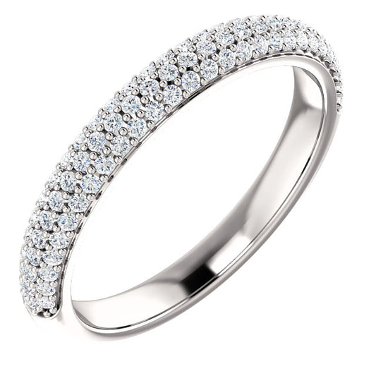 Diamond Pave Style Wedding Band - I Heart Moissanites