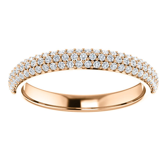 Diamond Pave Style Wedding Band - I Heart Moissanites