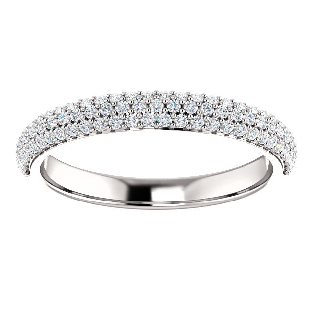 Diamond Pave Style Wedding Band - I Heart Moissanites