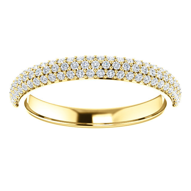 Diamond Pave Style Wedding Band - I Heart Moissanites