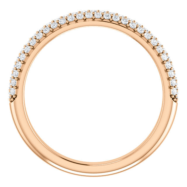 Diamond Pave Style Wedding Band - I Heart Moissanites
