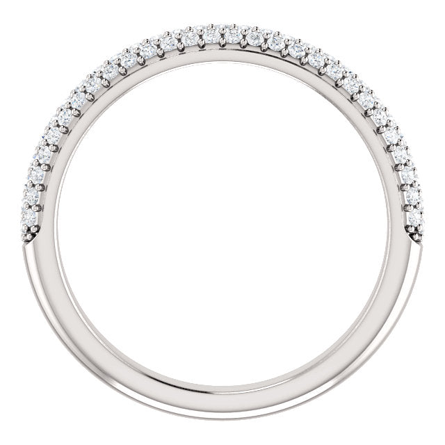 Diamond Pave Style Wedding Band - I Heart Moissanites