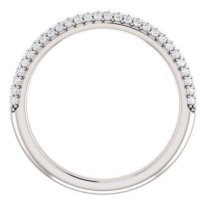 Diamond Pave Style Wedding Band - I Heart Moissanites