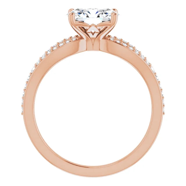 Oval East West Style Engagement Ring