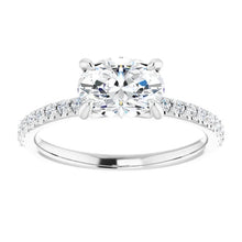 Oval East West Style Engagement Ring