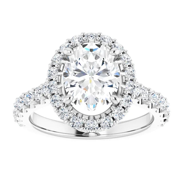 Oval Halo Style Engagement Ring