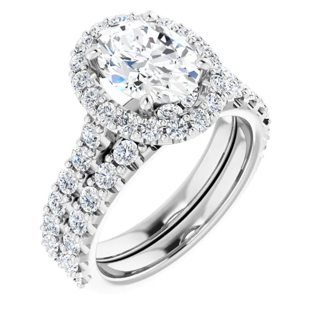 Oval Halo Style Engagement Ring