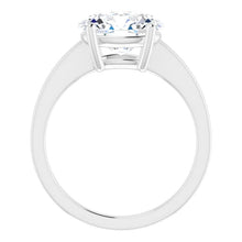 Oval East West Solitaire Style Engagement Ring