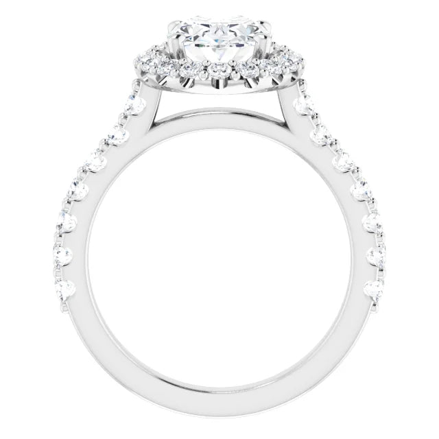 Oval Halo Style Engagement Ring