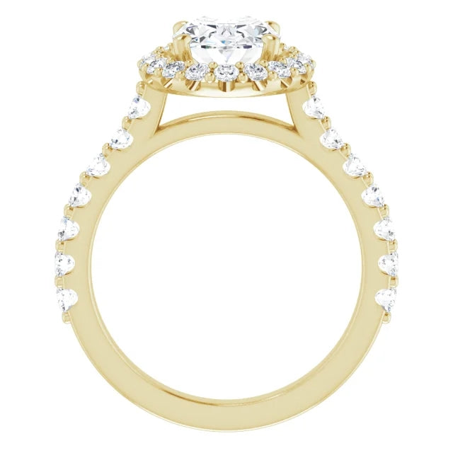 Oval Halo Style Engagement Ring