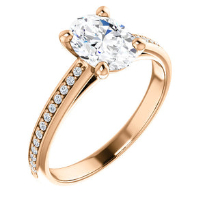 Oval Claw Set Style Engagement Ring - I Heart Moissanites