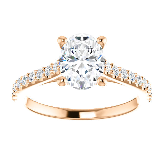 Oval Claw Set Style Engagement Ring - I Heart Moissanites