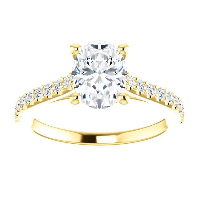 Oval Claw Set Style Engagement Ring - I Heart Moissanites