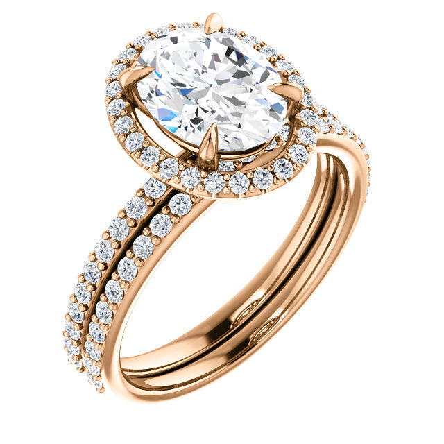 Oval Halo Style Engagement Ring - I Heart Moissanites