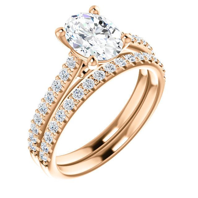 Oval Claw Set Style Engagement Ring - I Heart Moissanites