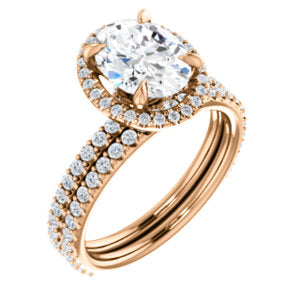 Oval Halo Style Engagement Ring - I Heart Moissanites