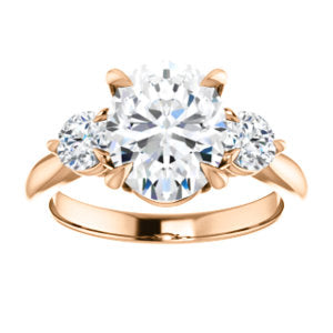Oval Accent Engagement Ring - I Heart Moissanites